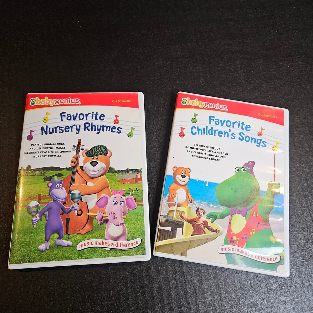 Baby Genius Favorite Nursery Rhymes and Childrens Songs DVD Set PE00247 PE00229